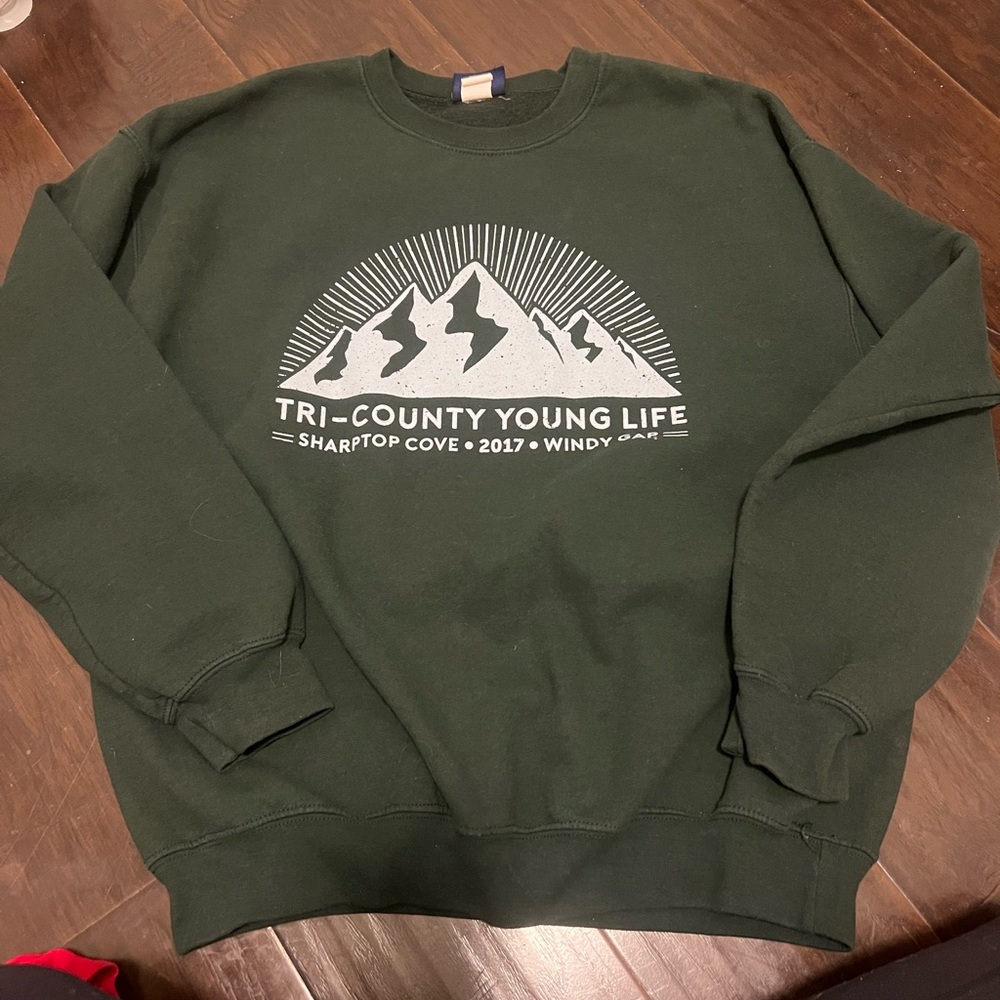 Jansport Tri-County Young Life Green Sweatshirt